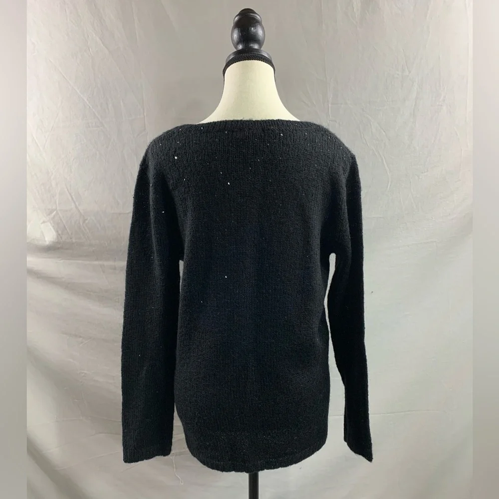 Black Sweater With Glitter Beads - Picture 4 of 6